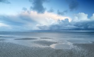 stormy clouds over North sea coast